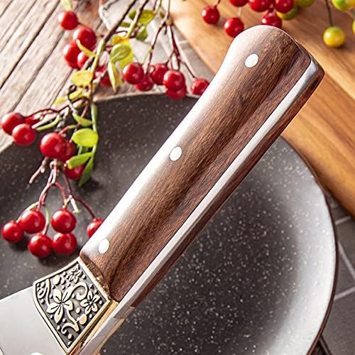 MAYiT Meat Cleaver Knife, Japanese Kitchen knife Stainless Steel Chef Knife Wood Handle Butcher Knife for Meat Fruit Vegetable Slicing Cleaver Knife Tools