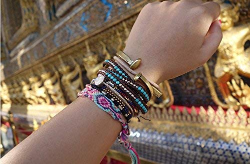 Image of KELITCH New Star Turquoise Bracelets Love Silver Beads 3 Wrap Bracelet Women Shell Pearl Bracelets
