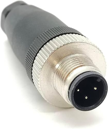 Miniatura 17 de Elecbee Conector de cable M12 Circular Impermeable Enchufe de Aviación Terminación de Tornillo Instalable en Campo Desapantallamiento Recto