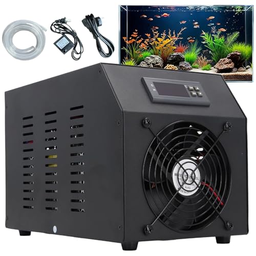 Aquarium Chiller 200W, 2-in-1 Heizen und Kühlen (10-50℃), Leise Kühlung Halbleiter für Süß- und Salzwasseraquarien, Axolotl, Korallenriff