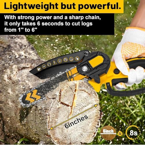 6-Inch Cordless Mini Chainsaw, - image 2