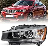 SOCKIR HID/Xenon w/AFS Type Fit for 2015-2018 BMW X3/X4 Headlight Assembly Replacement w/LED DRL, OE Style Projector Factory Headlamp Left Driver Side