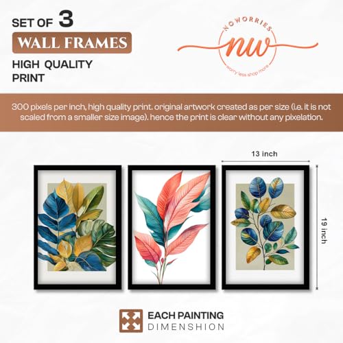 Image of NoWorries Modern Anime Wall Art Frame Paintings 300 GSM Premium Prints | Cool, Anime Character Print & Typography Frames | HD Quality Stylish Wall Paintings Home Decor for Living Room, Office & Bedroom | Wooden Finish Wall Art Frames (Set of-3) (BLACK, ART-14, 13X19INCHES)