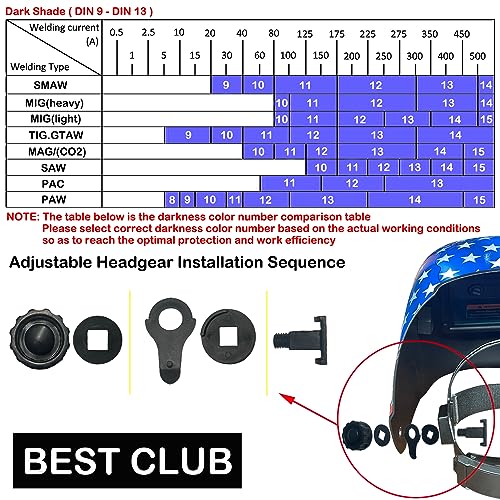 BESTCLUB True Color Solar Welding Hood