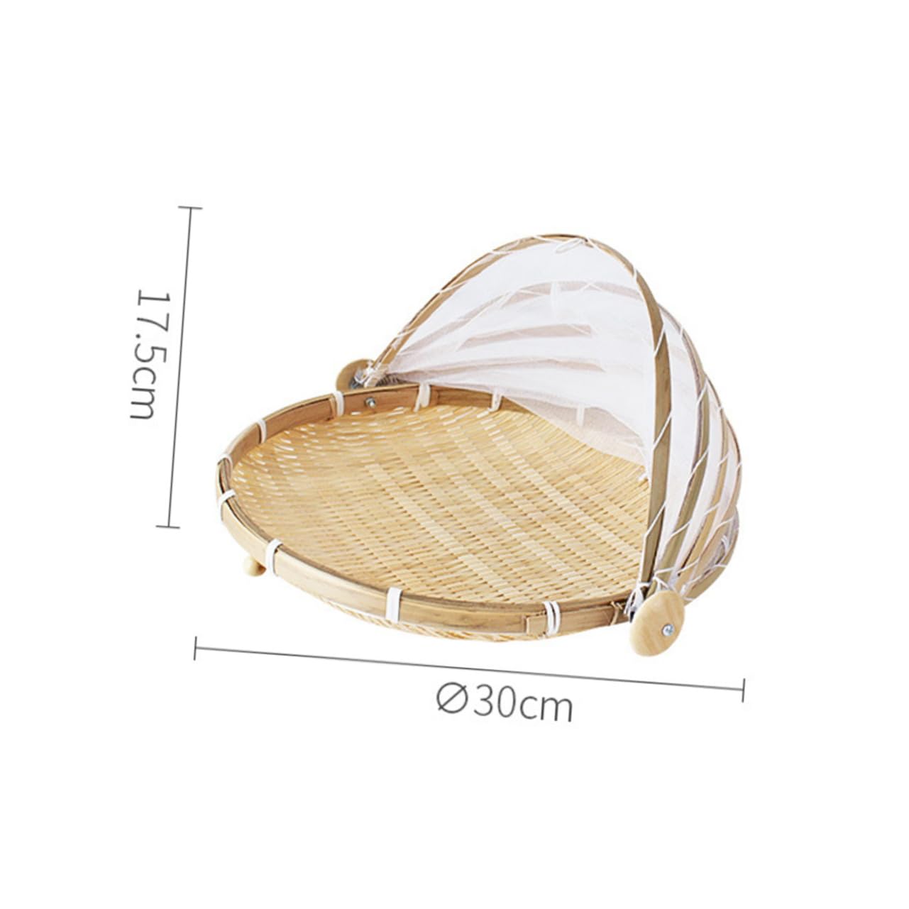 OUNONA Tent Food Serving Basket with Mesh Cover Woven Vegetable and Fruit Storage for Kitchen Outdoor Use for Keeping Food Fresh and Clean