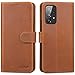 Produktbild LENSUN Echtleder Hülle für Samsung Galaxy A53, Handyhülle [Echtes Leder][Kartenfach][RFID Schutz] Handytasche Lederhülle für Samsung Galaxy A53 5G - Vintage Braun(A53-JT-AB)