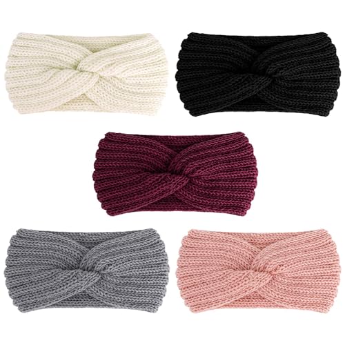 AOPRIE Winter Ear Warmers for Women & Girls, 5-Pack