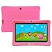 HOLIDAY SPECIAL! Contixo Kids Safe 7" HD Quad-Core Tablet W/ KIDOZ 8GB Bluetooth WiFi, Free Games, Kids-Place Parental Control, Kid-Proof Case (Pink) - Best Gift For Christmas