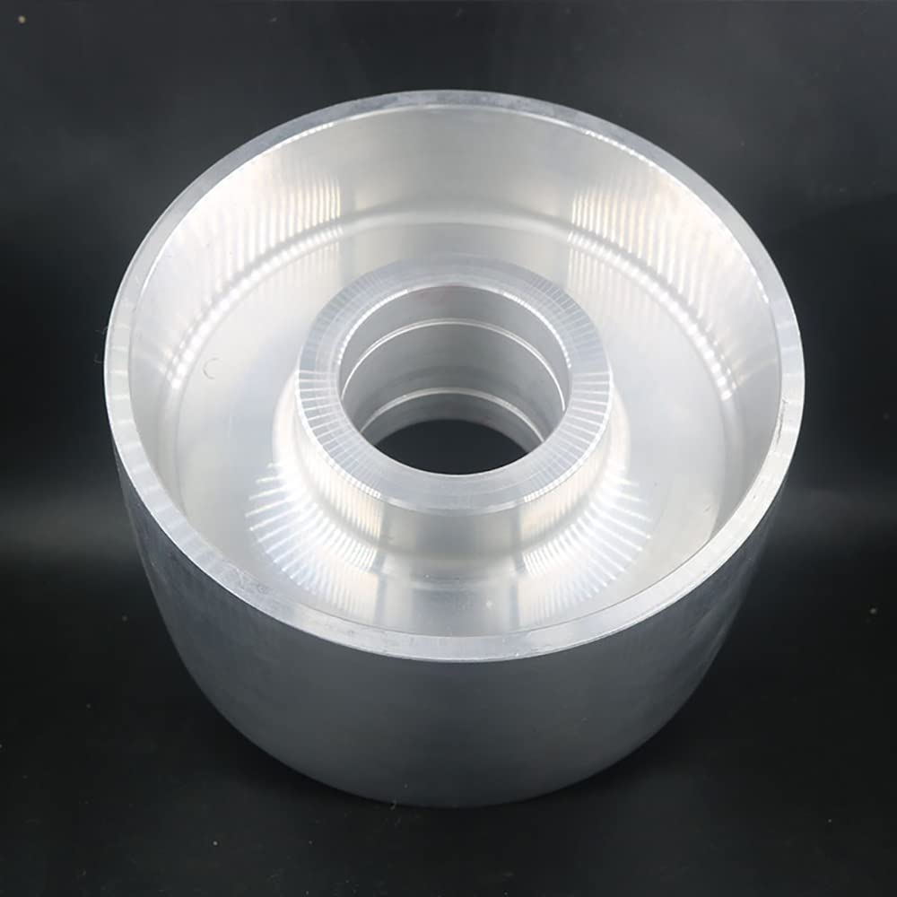 Toplionace Rueda de Contacto de Aluminio de 150x100x24mm, Rueda Activa para Máquina Lijadora de Banda Eléctrica con Máquina Afiladora DIY de 8x4mm