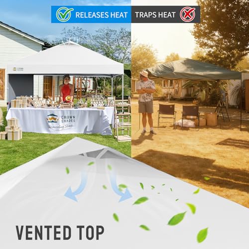 CROWN SHADES 10x10 Pop Up Canopy with Sidewall