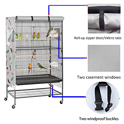 Image of Night Cover for Parrot and Bird Cages - Good Night Blackout, Breathable, Washable with Colorful Pattern - 20 inchW x 20 inchD x 30 inchH