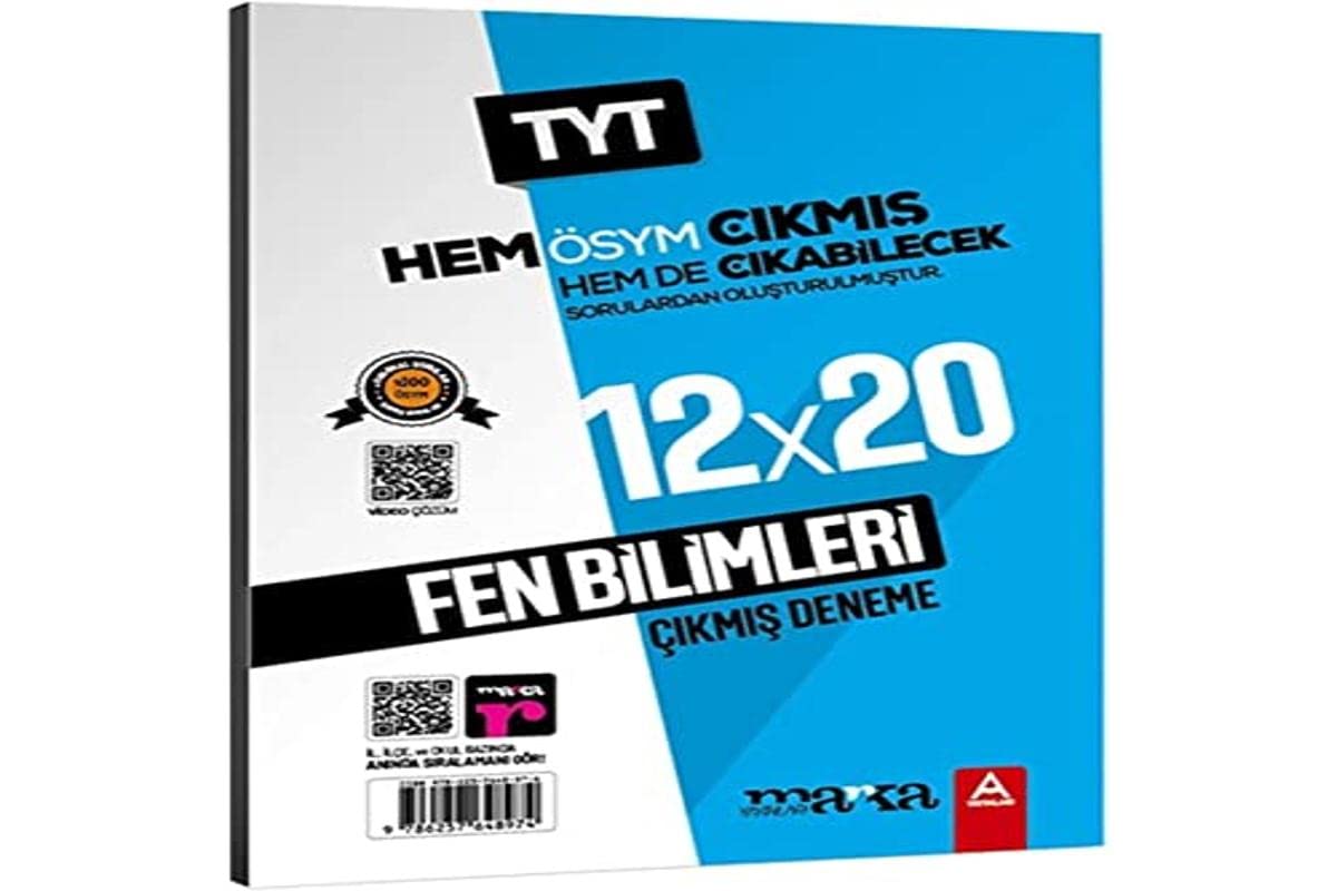 TYT Fen Bilimleri ÖSYM Çıkmış ve Çıkabilecek Sorulardan Oluşturulmuş 12 Deneme Sınavı Tamamı Video Çözümlü
