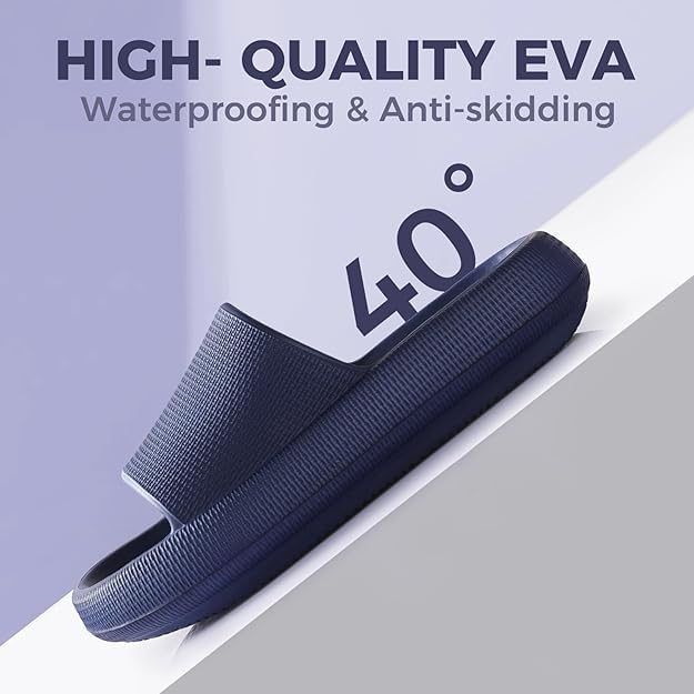 Image of Leevar Cloud Slides for Women and Men - Soft, Comfy, Relax Cloud Slippers, Thick Sole, Non-slip Slides for Men, Easy to Clean, Shower, Swimming, Beach, Indoor and Outdoor Slides for Men