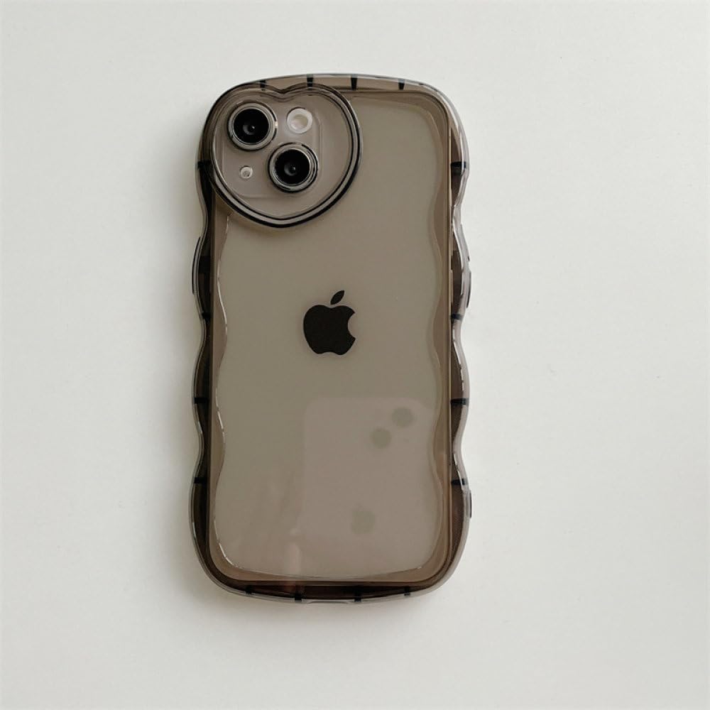 Cute Love Heart Lens Protective Clear Plain Phone Case for