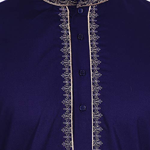 Maple Clothing Men's Kurta Pajama Embroidered Dress Cotton Indian Clothes4