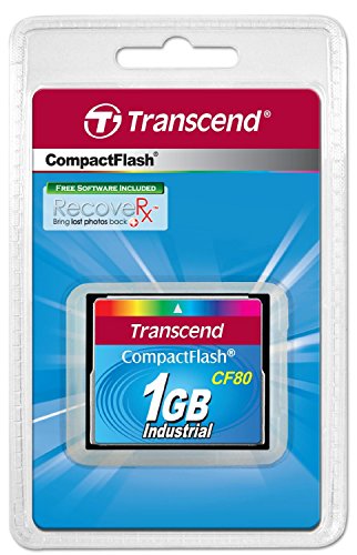 Transcend TS1GCF80 1GB 80x Type I Compact Flash Card