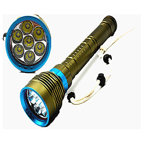 YUANP Impermeable Potente Superbrillante Led Linterna De Buceo Luz De Buceo Led Antorcha Subacuática Lámpara,220MM