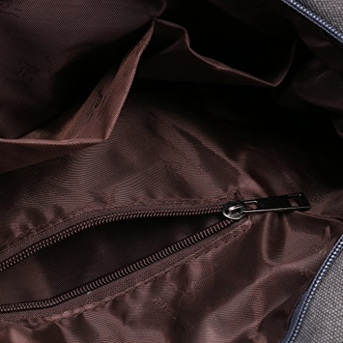 gazechimp Moda Feminina Bolsa De Lona Bolsa De Ombro Crossbody Sacos Sacola Bolsa Ocasional - Cinza