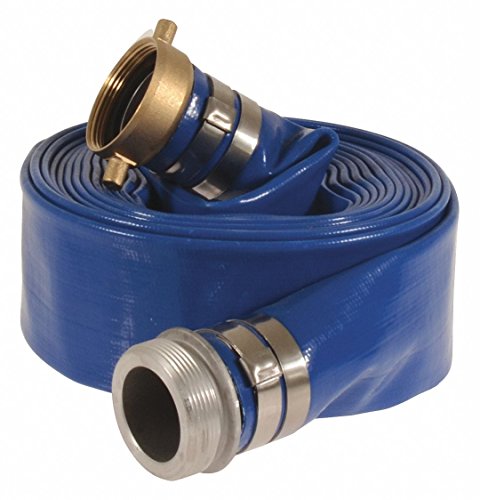 Water Disch Hose, 2inx50ft, 80 psi, Blue