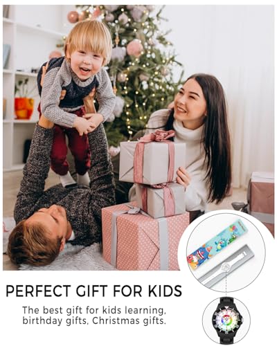 Kids Watch - Analog Watches for Kids -Boys and Girls Aged 5-16, Rotating Bezel, Soft Strap, Japanese Quartz Movement. Easy to Read and Learn Time3