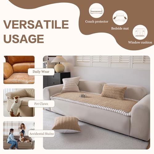 Pet Couch Covers for Sofa Non Slip Plush Cushion Protector, 27.6"x70.9" - image 5