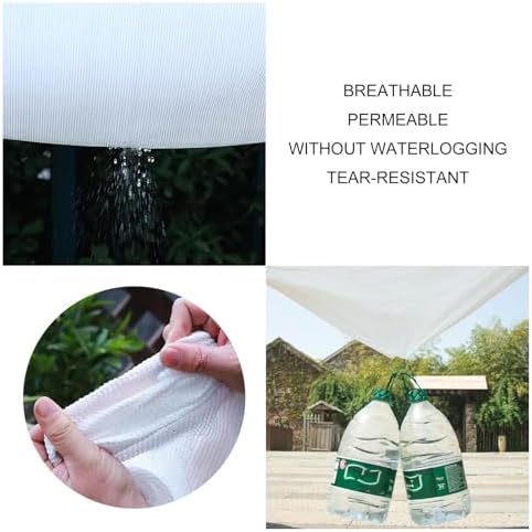 White Shade Netting for Plants 90% Sunblock Shade Cloth Breathable Anti-UV Mesh Tarp with Grommets Perfect for Garden Greenhouse Pergola 2×9m (6.6x29.5ft)