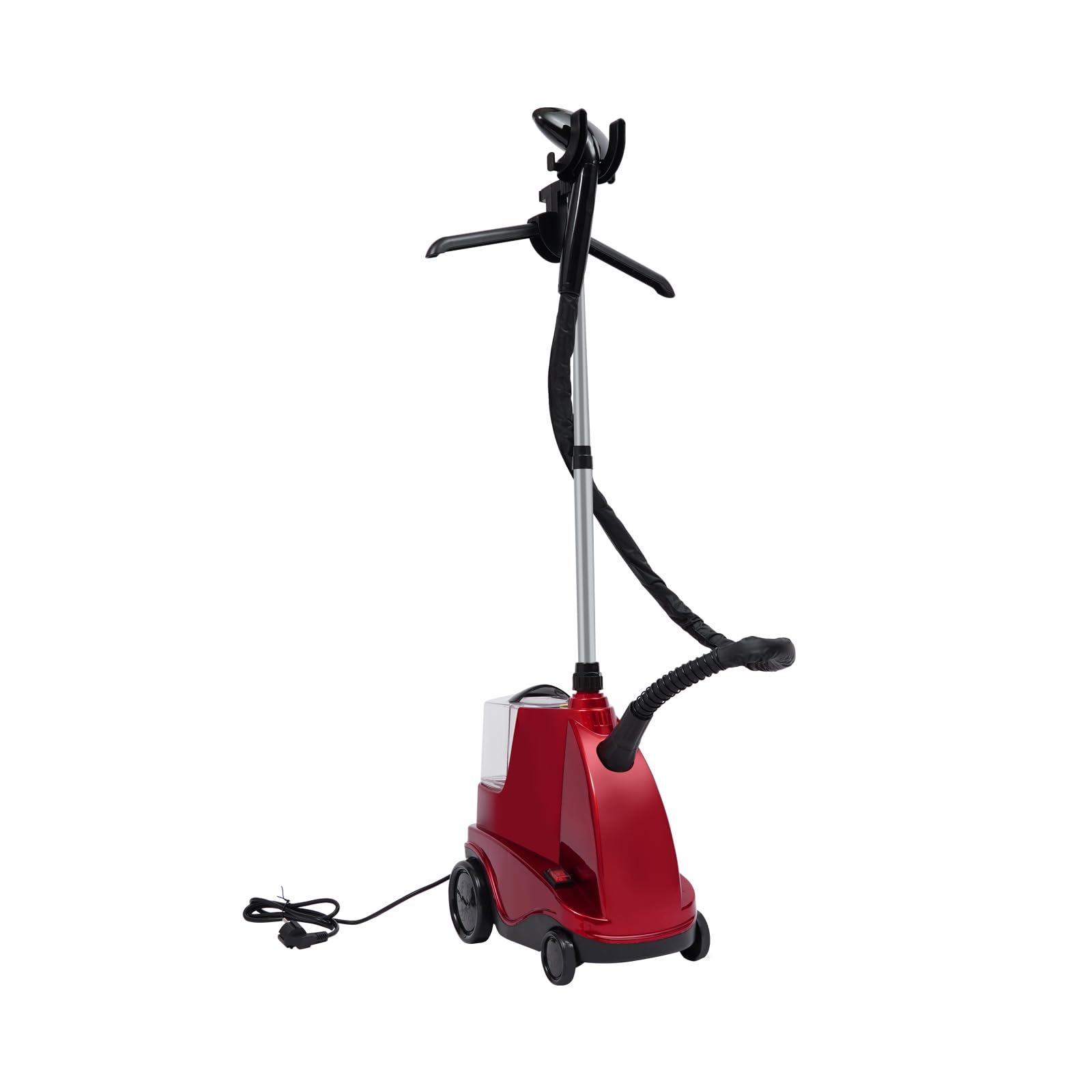 Vaporizador vertical y plancha de vapor 2500 W, plancha de vapor para ropa, cepillo de vapor profesional de 0,8 a 1,8 m de altura ajustable, depósito de agua de 3 l y 3 ajustes de vapor para una