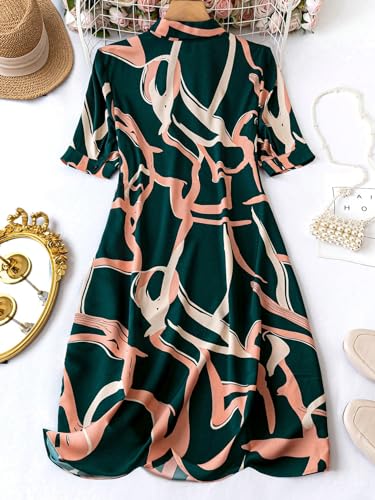 Dhruvi Trendz Women Rayon A Line Dress Regular Fit Western (Dt-Wd1144_Green_S)