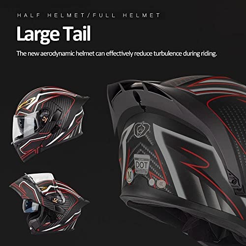 Casque de moto modulable Bluetooth résolvant la fatigue visuelle et le bruit - 3