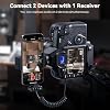 Micrófono de solapa inalámbrico para iPhone/Android/Cámara/PC/Laptop, con conector Lightning/USB-C/Plug, audio Hi-Fi, cancelación de ruido para grabación de video, streaming - Negro 4