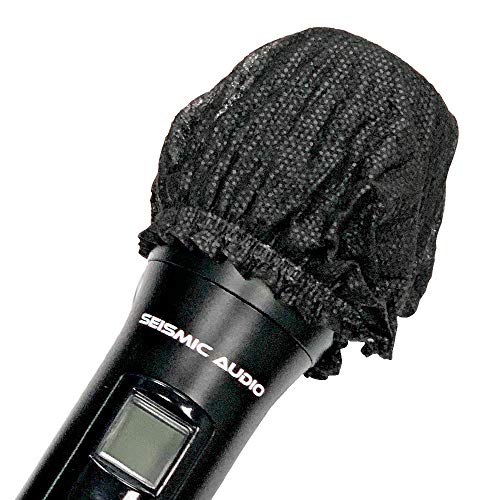 Seismic Audio SA-MicDC - 50 Pairs of Disposable Universal Microphone Covers - Fits Standard O and U Shaped Mics - 100 pcs Total