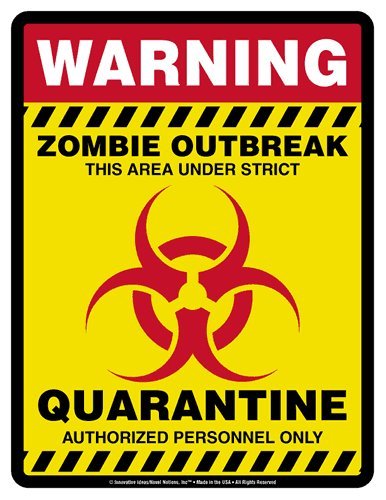 Innovative Ideas Zombie Quarantine Area Novelty Signs