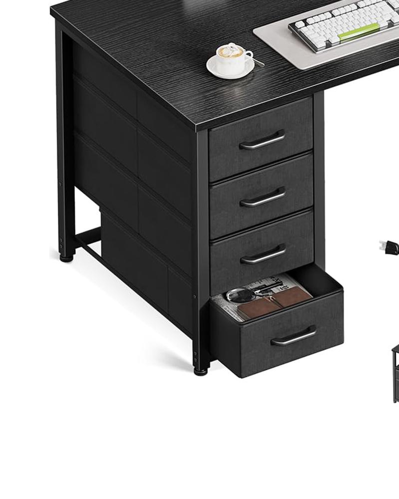 Amazon.com: Coleshome L Shaped Computer Desk with 6 Drawers