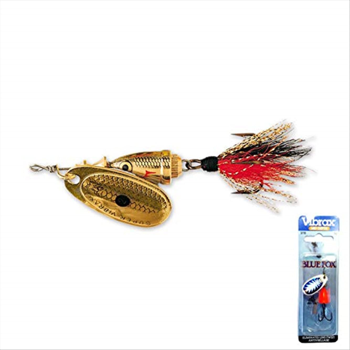 Blue Fox Classic Vibrax 03 Foxtail Tackle, Golden Shiner, 1/4 (70-35-109IC)