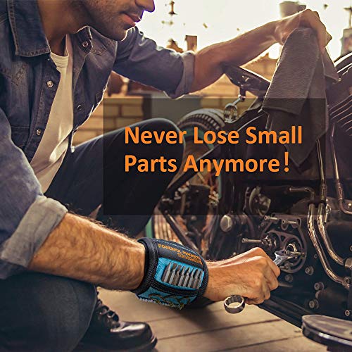 Magnetic Wristband Stocking Stuffers For Men, Strong Tool Belt With 15 Magnets For Holding Screws Nails Drill Bits, Wrist Band Tool Holder Cool Gadgets Gifts For Men Women Dad Husband Him Diy Handyman #TOP7