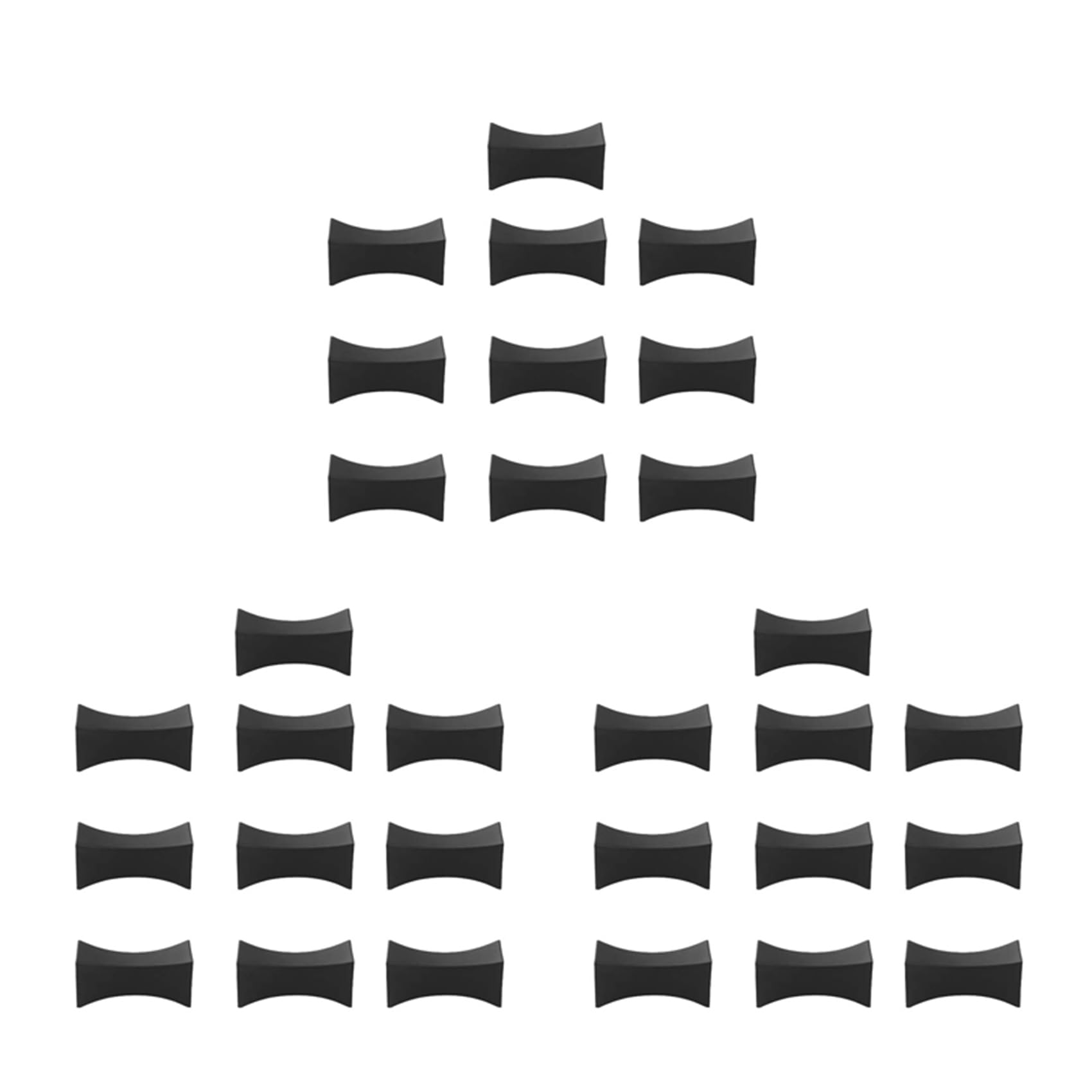 Hndhbfgrt 30PCS Chopsticks Rest Little Chopsticks Stands Spoon Fork Holder Set Chopsticks Utensil Cutlery Stand Black