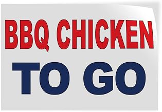 Decal Stickers Multiple Sizes BBQ Chicken to Go Red Blue Bar Restaurant Food Industrial Vinyl Safety Sign Label Restaurant & Food 12x8Inches