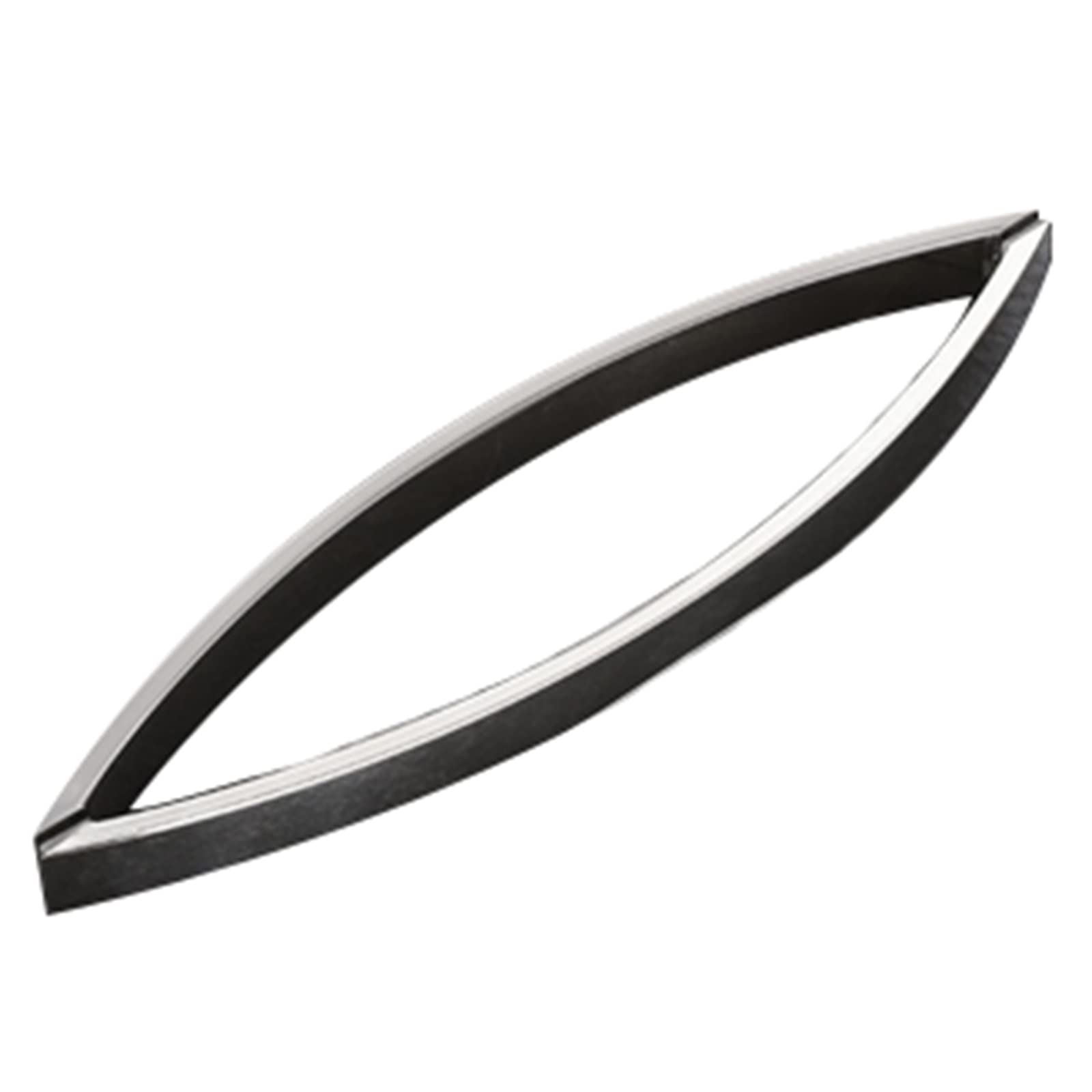 Adgcfkop Silver Shower Door Handle,Double Sided Push Pull Door Handle,Stainless Steel Chinese Curved Shower Room Glass Door Metal Door Pull Black (,44Cm(17.3In))