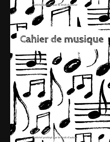 Télécharger Cahier de musique: Carnet de partitions - Papier manuscrit - 12 portées par page - 108 pages - Gran livre En ligne