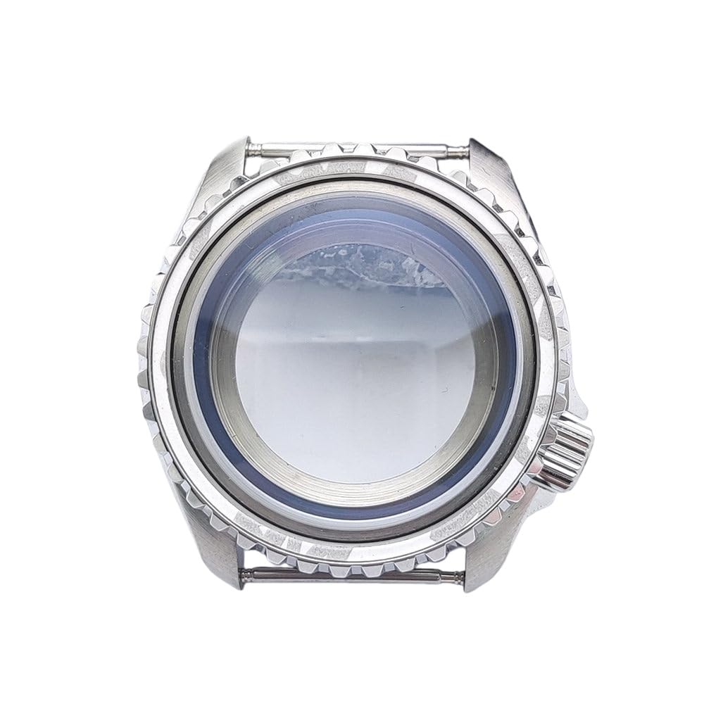 42mm DIY Edelstahl Uhrengehäuse Kapitelring Kit, Passend für NH35 NH36 Werk, Transparenter Boden Ersatz Uhren Modifizierung Set für Seiko SKX007