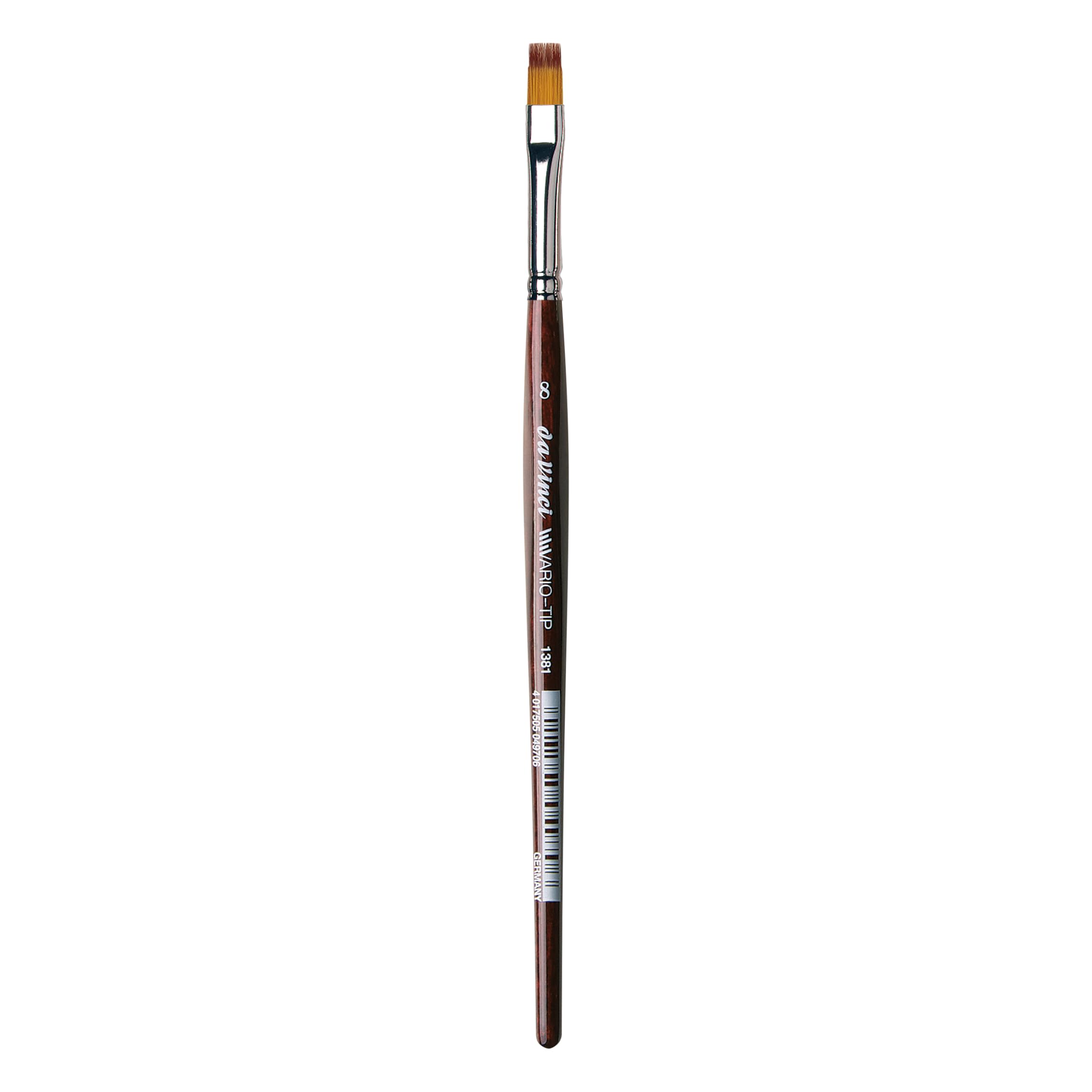 da Vinci Watercolor Series VarioTip Paint Brush, Flat Synthetic, Size 8 (1381-8)