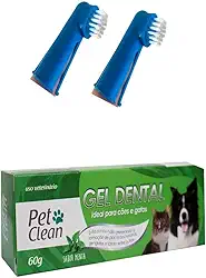 KIT GEL DENTAL MENTA PET CLEAN 60G + 2 ESCOVA
