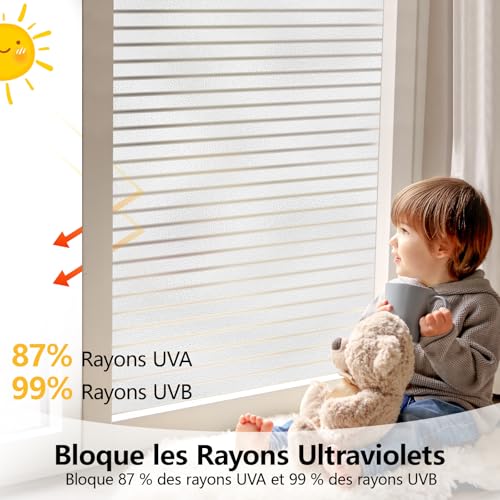 Film Fenêtre Anti Regard Dépoli Rayure - Solution Vis-à-Vis Électrostatique pour Vitrage Maison - 5