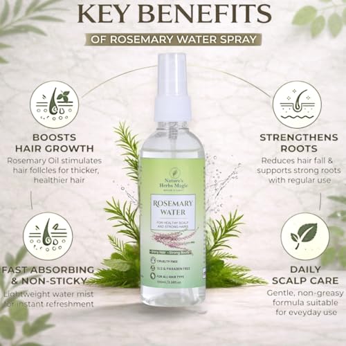 Image of Nature's Herbs Herbal Shampoo Conditioner & Rosemary Water Combo | Amla Reetha Shikakai Hair Fall Control Shampoo with Aloe Vera Conditioner & Rosemary Hair Spray for Hair Growth Scalp Care | Men Women | 200 ml + 200 ml + 100 ml