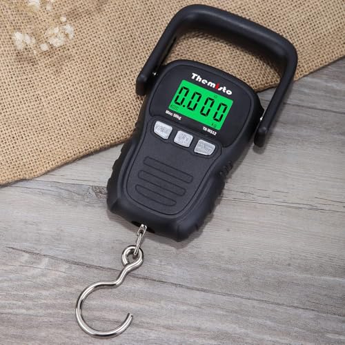 Image of Themisto TH-WS12 Digital Hanging Travel Luggage Scale with Strap, 50kg Capacity