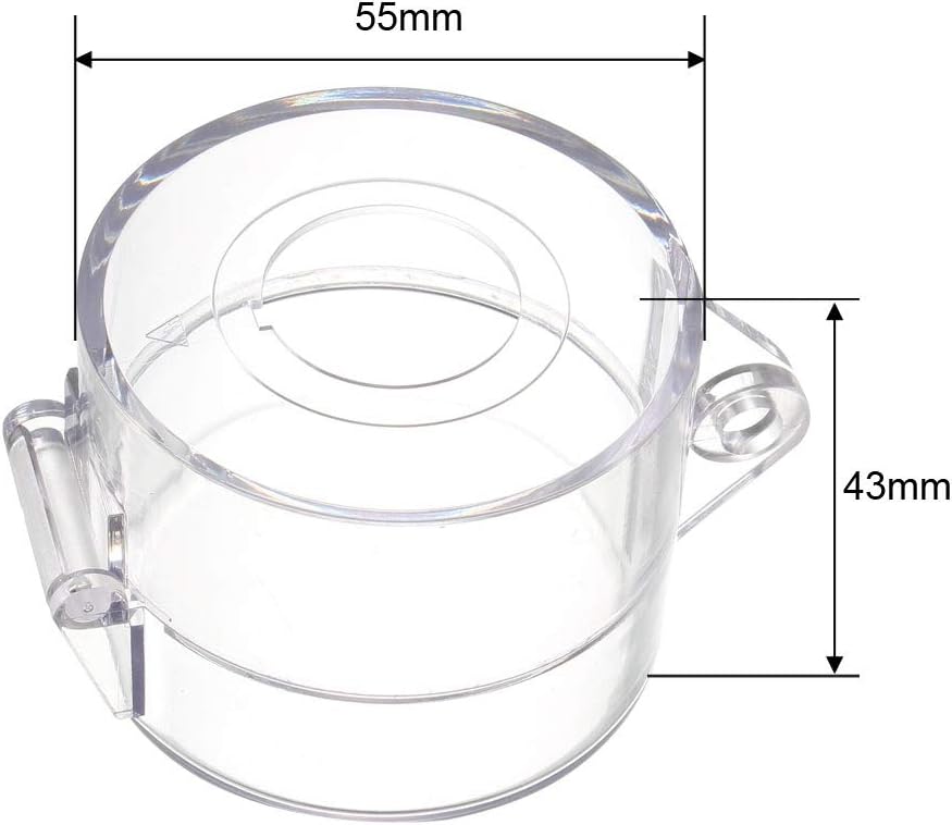 2pcs Clear Switch Cover Protector for 22mm Dia 55x43 Push Button Switch