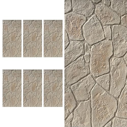 Paneles de pared 3D de material de poliuretano, paneles de pared de piedra sintética artificial para porche, garaje, paneles decorativos para revestimiento de pared
