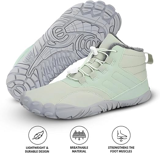 Image of Hike Footwear Caspar Pro HF - Non-slip and Healthy Comfortable Winter Barefoot Pro Shoes Provide Warmth and Support, Natural Walking Hike Boots For Women Men