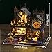 Fifijoy DIY Miniature Dollhouse Kit, Holo Magic City DIY Miniature House kit Wooden Dollhouse Kit, DIY Mini House kit for Adults to Build