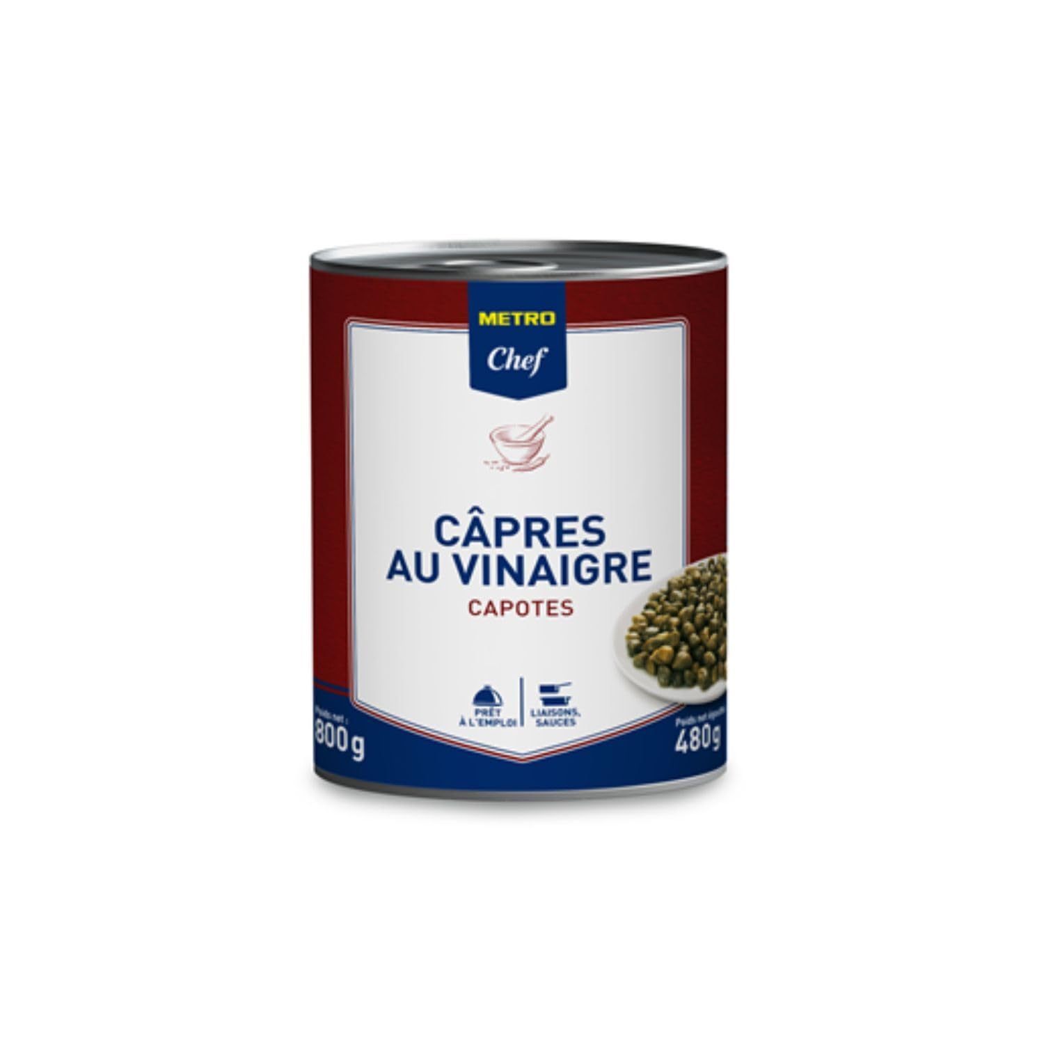 METRO Chef Alcaparras capuchinas en vinagre 800 g caja 4/4